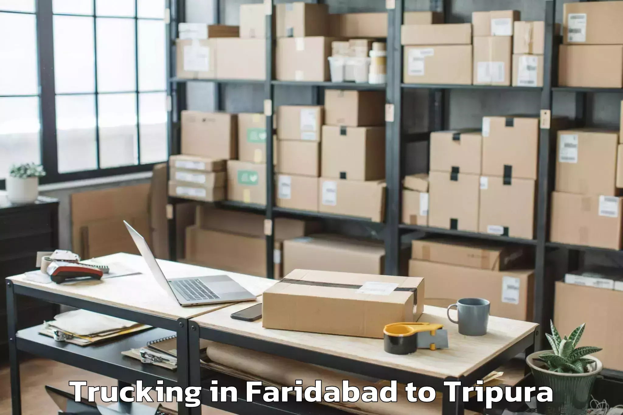 Get Faridabad to Jampuijala Trucking